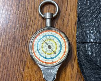 Vintage German Opisometer w/original leather carry pouch.