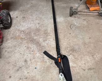 Stihl HT 131 gas-powered telescopic pole pruner featuring a 36.3cc engine