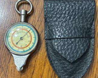 Vintage German Opisometer w/original leather carry pouch.