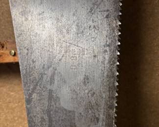 This is a vintage Disston & Sons D-8 hand saw manufactured in Philadelphia