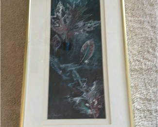 Lot 98: Framed Abstract Artwork