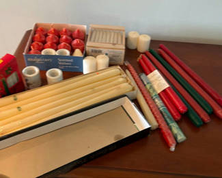 Lot 75: Assorted Candles and Candle Holders