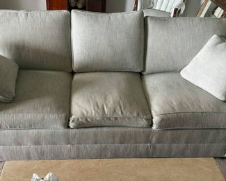 Lot 7: Light Gray Three-Seat Sofa