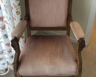 Lot 49: Antique Style Wooden Armchair