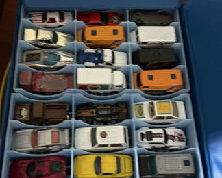 Lot 112: Die-Cast Mini Car Collection with Storage Case