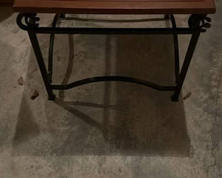 Lot 103: Wood and Metal End Table