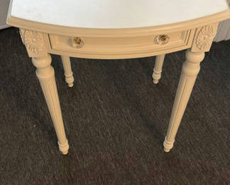 Lot 116: White Accent Table with Drawer