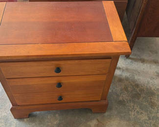 Lot 84: Wooden Three-Drawer End Table