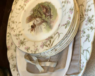 Lot 26: Assorted Decorative China Plates, Teapot, Vase, and Floral Platter
