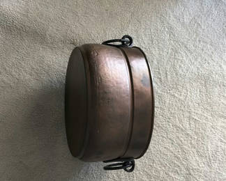 Lot 18: Copper-Colored Metal Pot with Lid