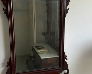 Lot 67: Ornate Wood Framed Wall Mirror
