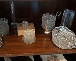 Lot 72: Assorted Glass and Crystal Decorative Dishes and Candle Holders