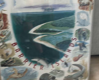 Lot 92: South Carolina Barrier Islands Framed Poster