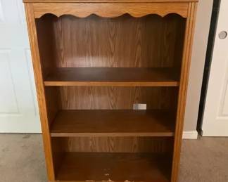 Vintage Wood Veneer Bookshelf