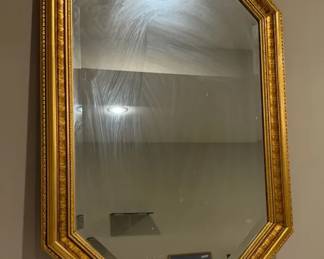 Carolina Mirror Co. Octagonal Gold Wood Frame Mirror