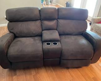 Double Recliner Sofa in Charcoal Grey