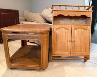 Hanging Storage Cabinet and End Table