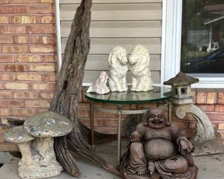 Outdoor Decor Including Cement , Resin Wood,