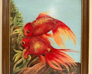 3D Goldfish Textured Painting