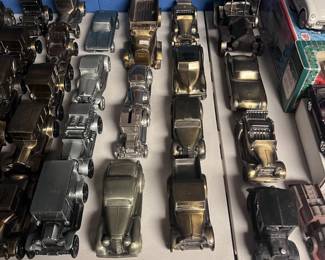 Vintage Metal Coin Bank Cars