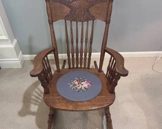 Antique Wood Rocking Chair