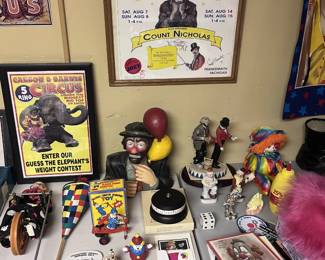 Clown Items and Circus Collectables