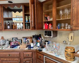 vintage and modern barware