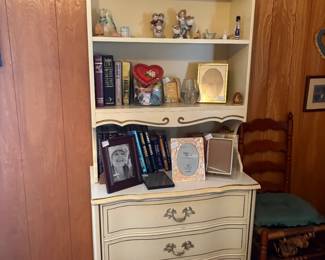 white dresser and hutch