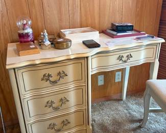 white desk