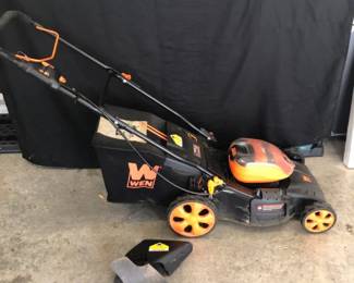 006 Wen 40 Volt 19 Inch Cordless Lawn Mower With 2 Batteries And Charger