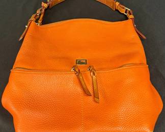 Authentic Dooney And Bourke Orange Handbag