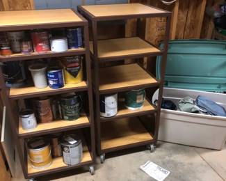 Pier 1 Metal And Wood Rolling Audio Racks Paint And Painting supplies