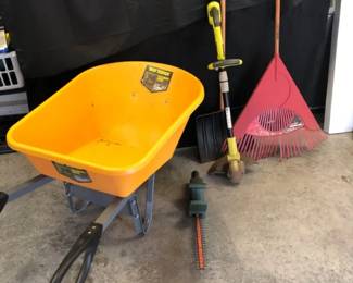 True Temper Wheel Barrow Ryobi Electric Weed Eater With Battery And Charger Black Decker