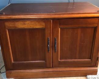 Brown Wooden Entertainment Cabinet, Maker Unknown