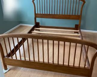 Full Size Bed Frame With Slatted Head And Foot Board