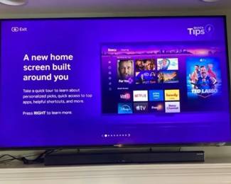 003 Samsung 65 TV With Samsung Sound Bar, Speaker Remote