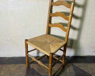 344 vintageladderbackwoodenchair