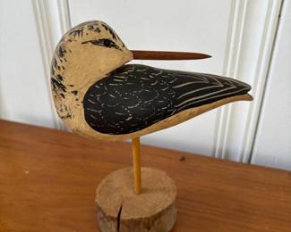 026 handcarvedyellowlegsshorebirddecoyb