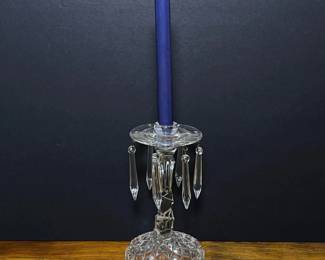 234 clearglassprismcandlestickholder