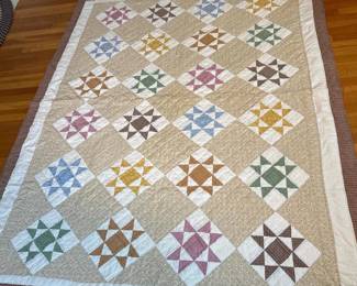 196 handmademulticolorsawtoothstarpatchw