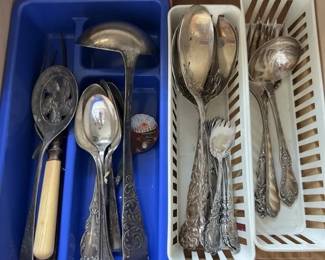416 assortedantiqueandvintagesilverplate