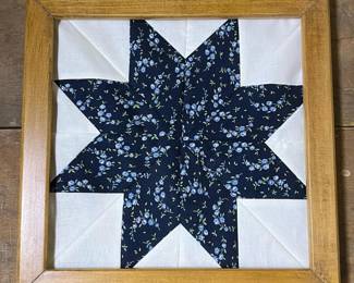 345 framedstarquiltblockwallart