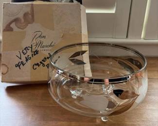 282 vintagefootedglassservingbowlwithe