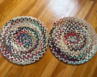 169 setof2multicolorbraidedroundchair