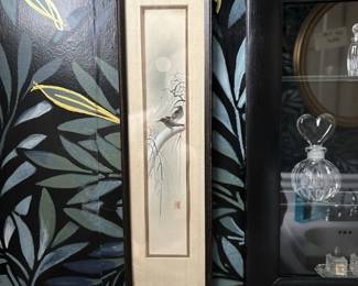 070 framedasianstylebirdpainting