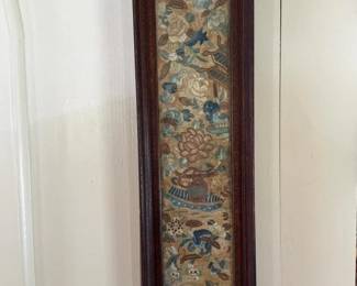 149 8x22framedembroideredtextilepanel