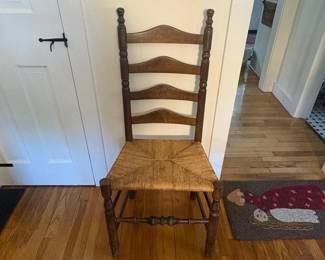 097 ladderbackchairwithwovenrushseat