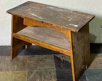 032 vintagehandmaderusticwoodenstepstoo
