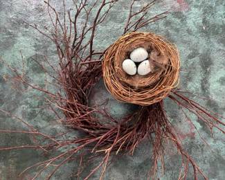 312 twigwreathandfauxbirdnests