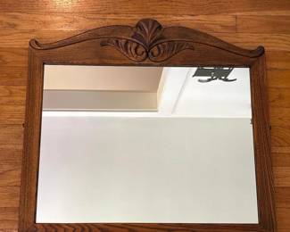 122 25x27ornatecarvedwoodwallmirrorh